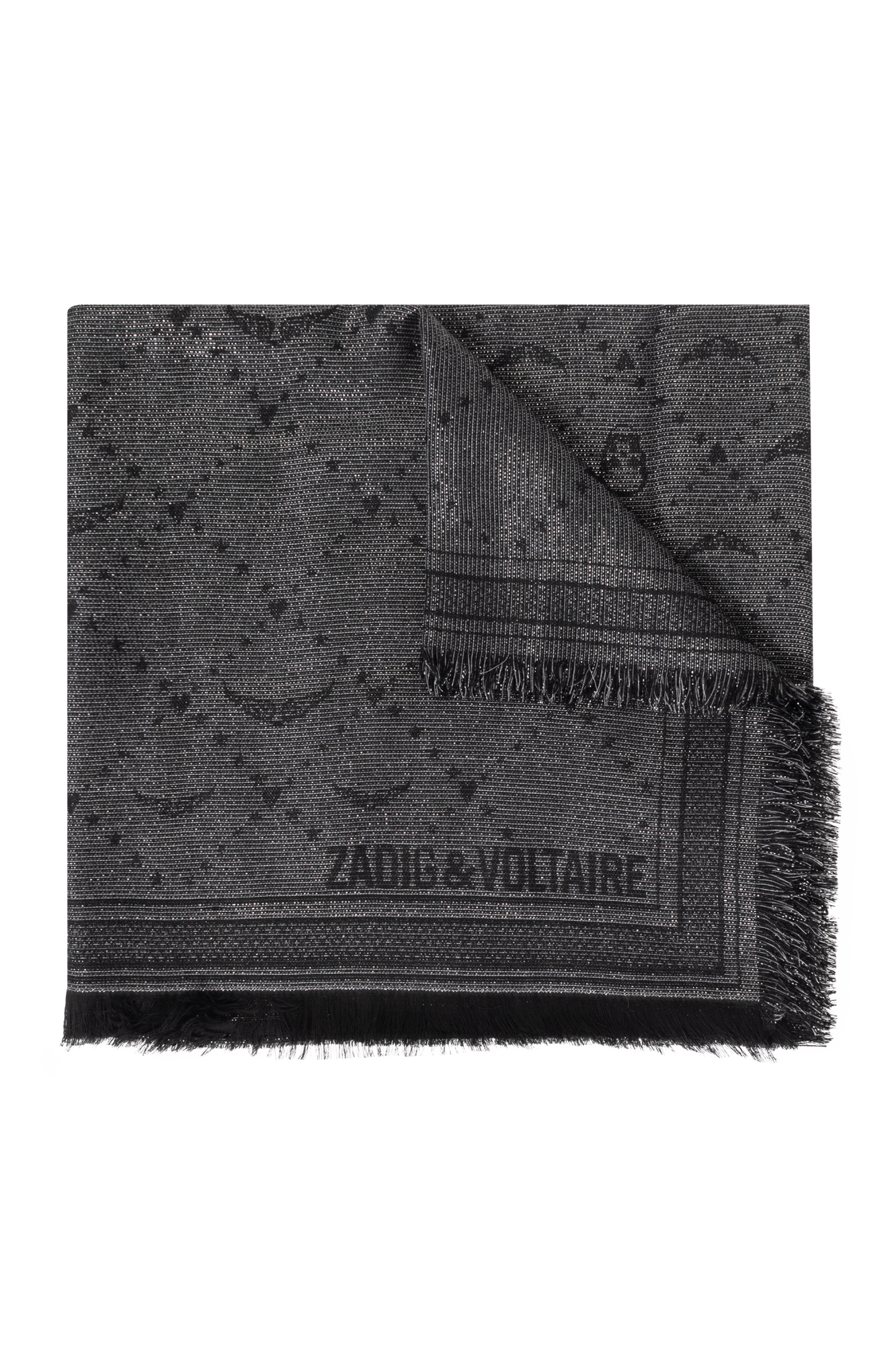 【関税込み】Glenn Monogram Scarf - Zadig & Voltaire - Viscos Glenn Monogram Lurex Scarf | Zadig & Voltaire | PB.nl